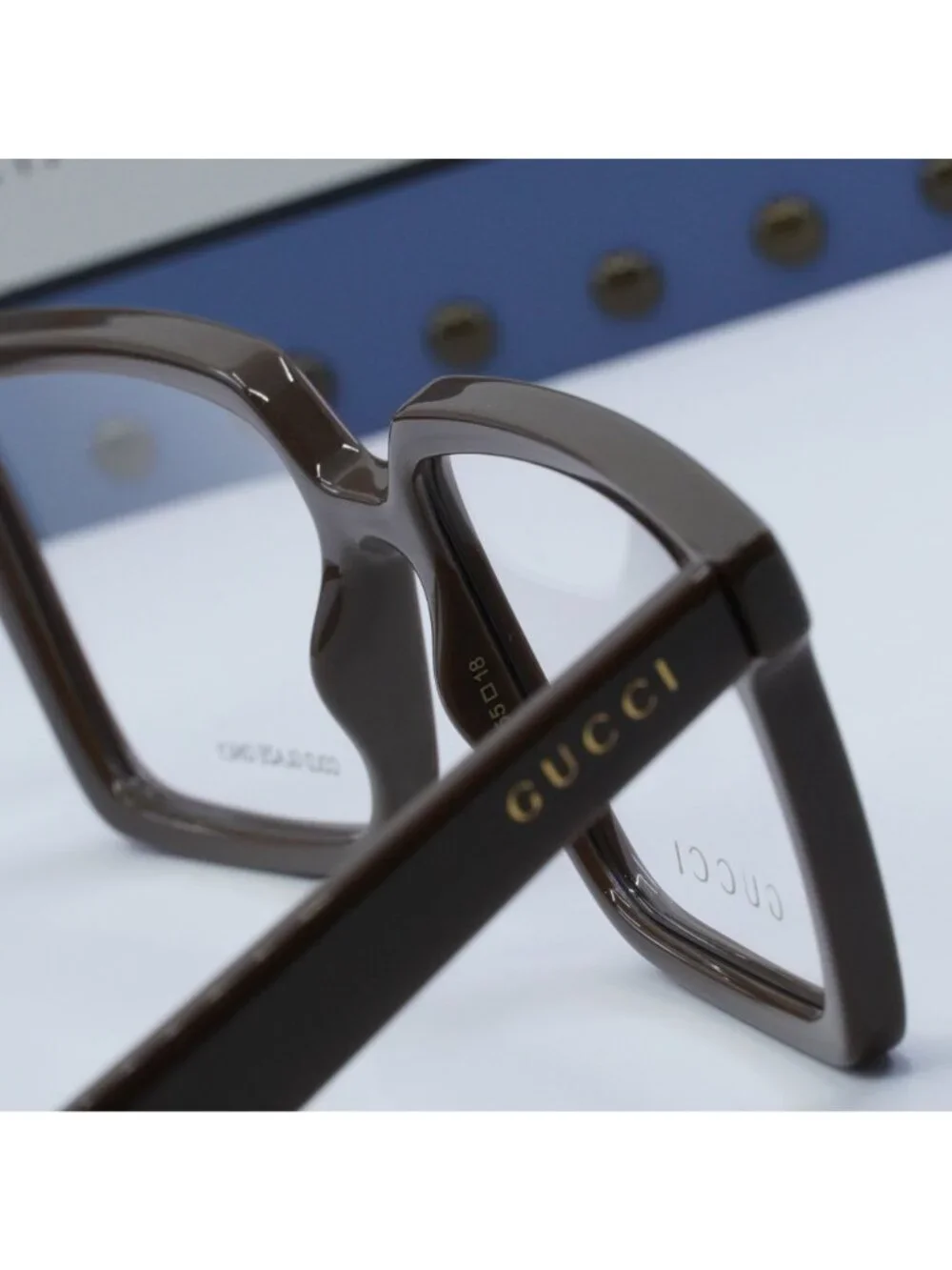 Gucci GG1540O 007 Square Eyeglasses 55mm -  Brown